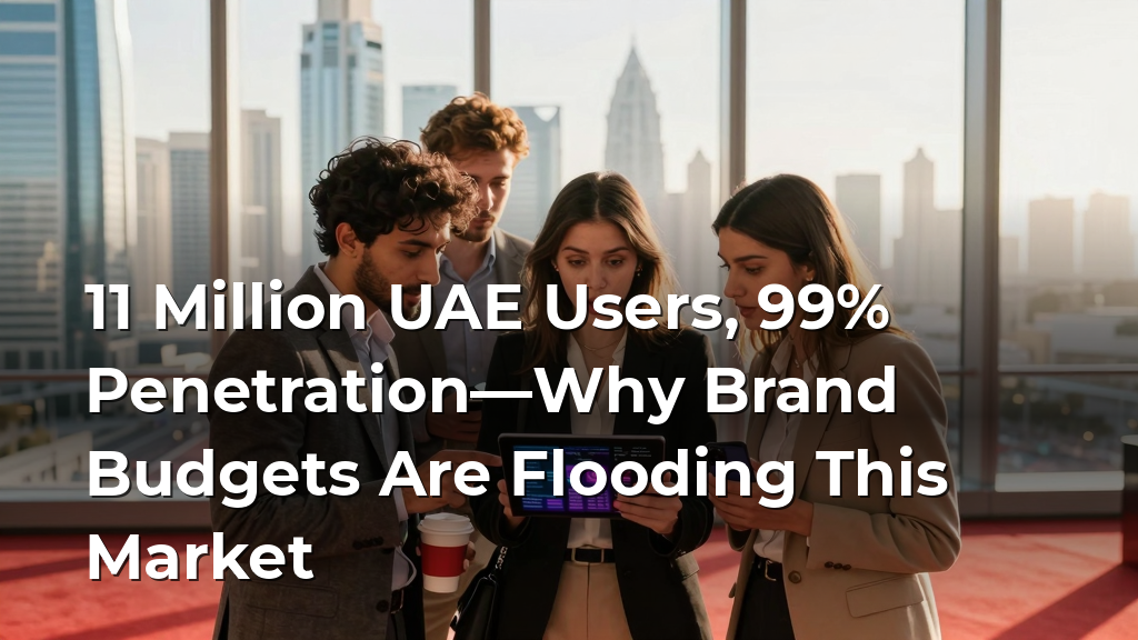 11 Million UAE Users, 99% Penetration—Why Brand Budgets Are Flooding This Market