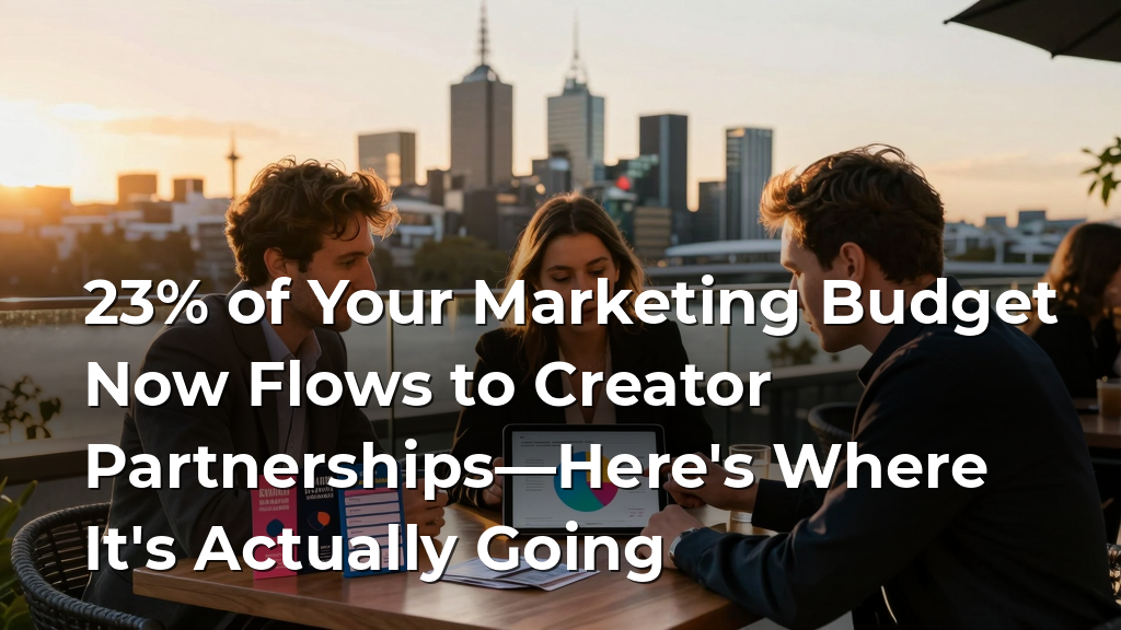 23% of Your Marketing Budget Now Flows to Creator Partnerships—Here's Where It's Actually Going