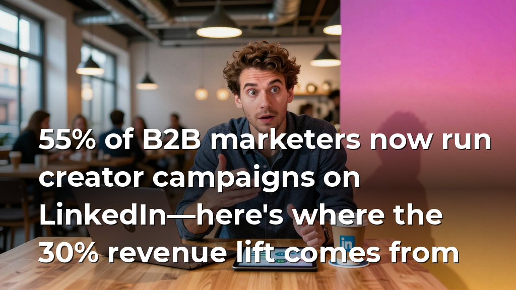 55% of B2B marketers now run creator campaigns on LinkedIn—here's where the 30% revenue lift comes from