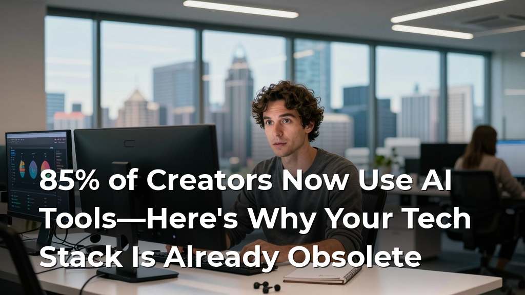 85% of Creators Now Use AI Tools—Here's Why Your Tech Stack Is Already Obsolete