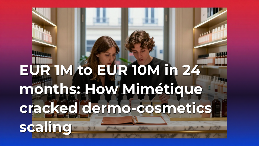 EUR 1M to EUR 10M in 24 months: How Mimétique cracked dermo-cosmetics scaling