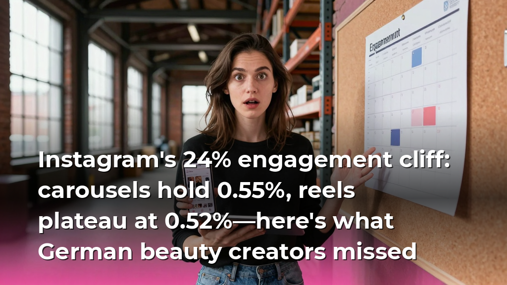 Instagram's 24% engagement cliff: carousels hold 0.55%, reels plateau at 0.52%—here's what German beauty creators missed