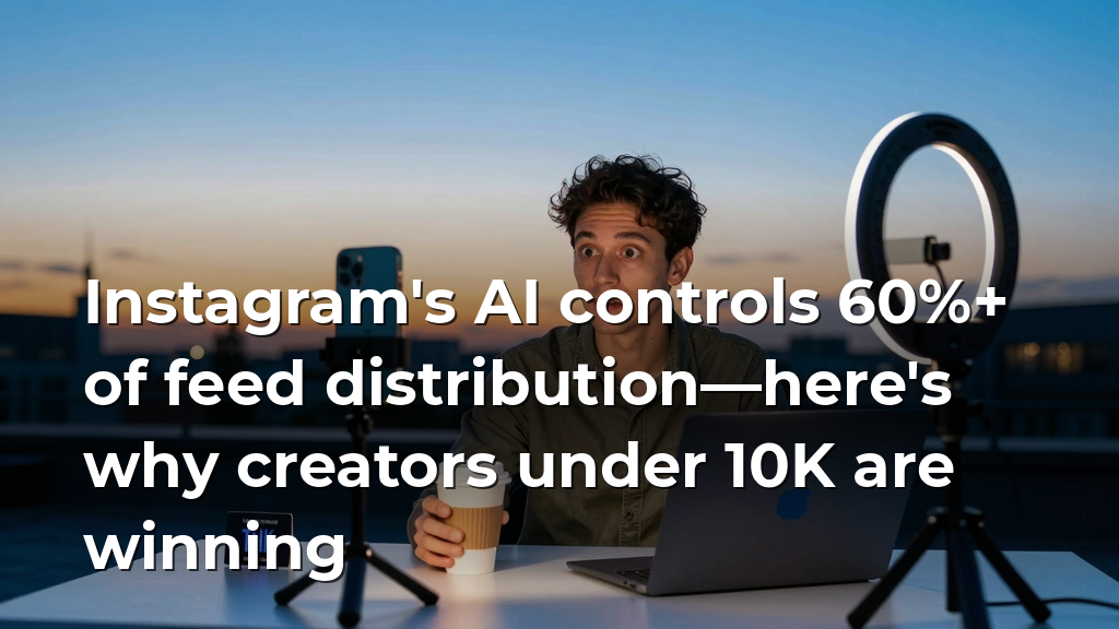 Instagram's AI controls 60%+ of feed distribution—here's why creators under 10K are winning