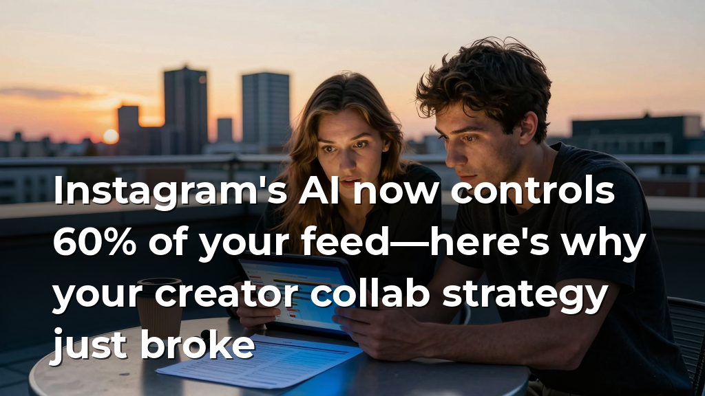 Instagram's AI now controls 60% of your feed—here's why your creator collab strategy just broke