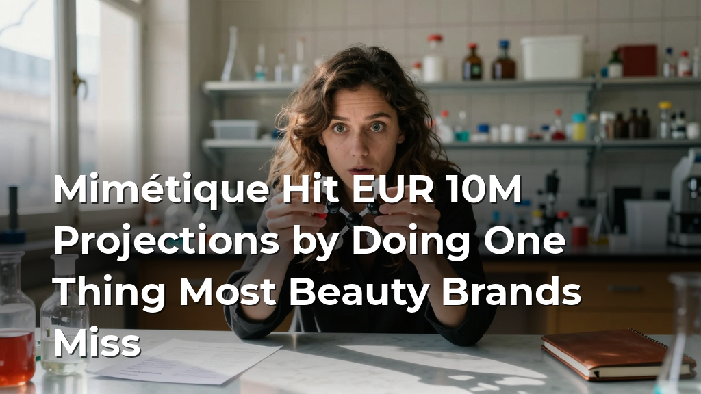 Mimétique Hit EUR 10M Projections by Doing One Thing Most Beauty Brands Miss