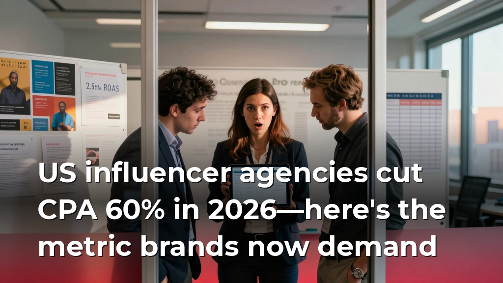 US influencer agencies cut CPA 60% in 2026—here's the metric brands now demand