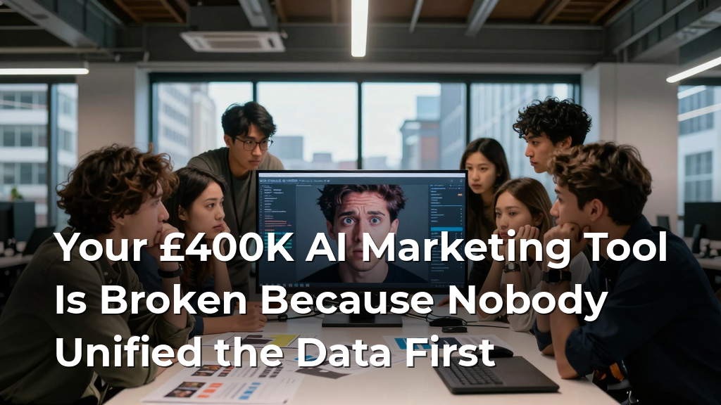 Your £400K AI Marketing Tool Is Broken Because Nobody Unified the Data First