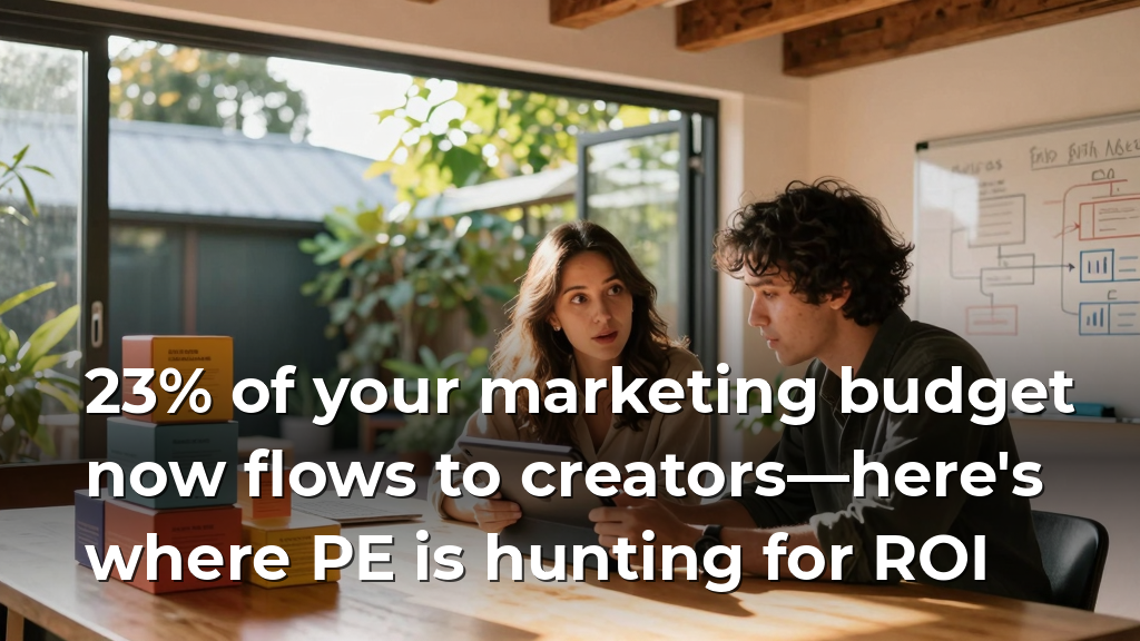 23% of your marketing budget now flows to creators—here's where PE is hunting for ROI