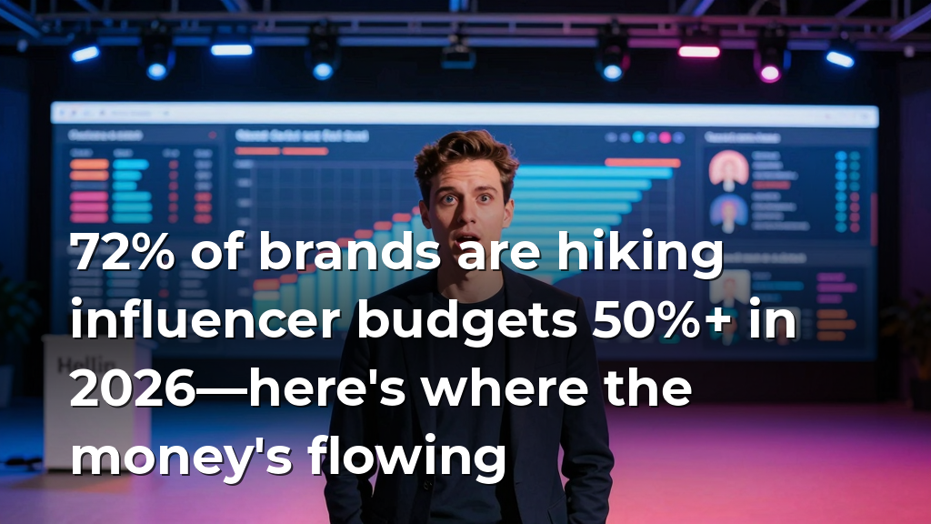 72% of brands are hiking influencer budgets 50%+ in 2026—here's where the money's flowing