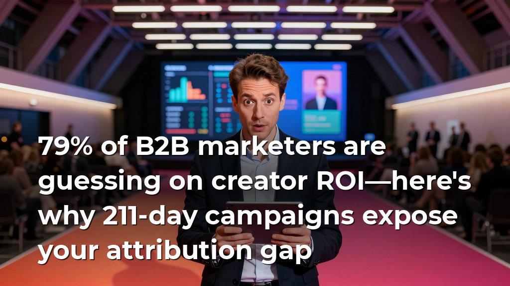 79% of B2B marketers are guessing on creator ROI—here's why 211-day campaigns expose your attribution gap