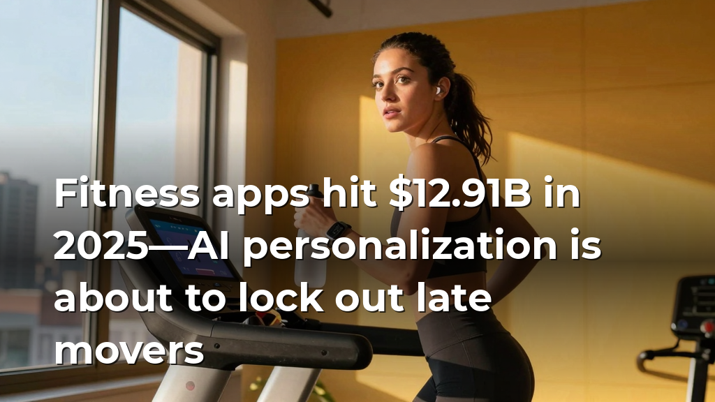 Fitness apps hit $12.91B in 2025—AI personalization is about to lock out late movers