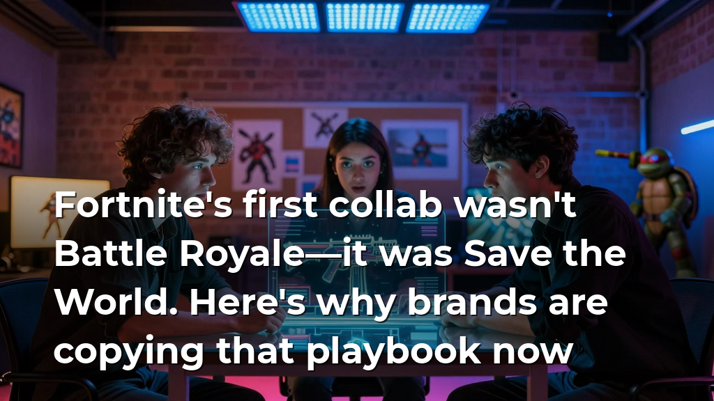 Fortnite's first collab wasn't Battle Royale—it was Save the World. Here's why brands are copying that playbook now