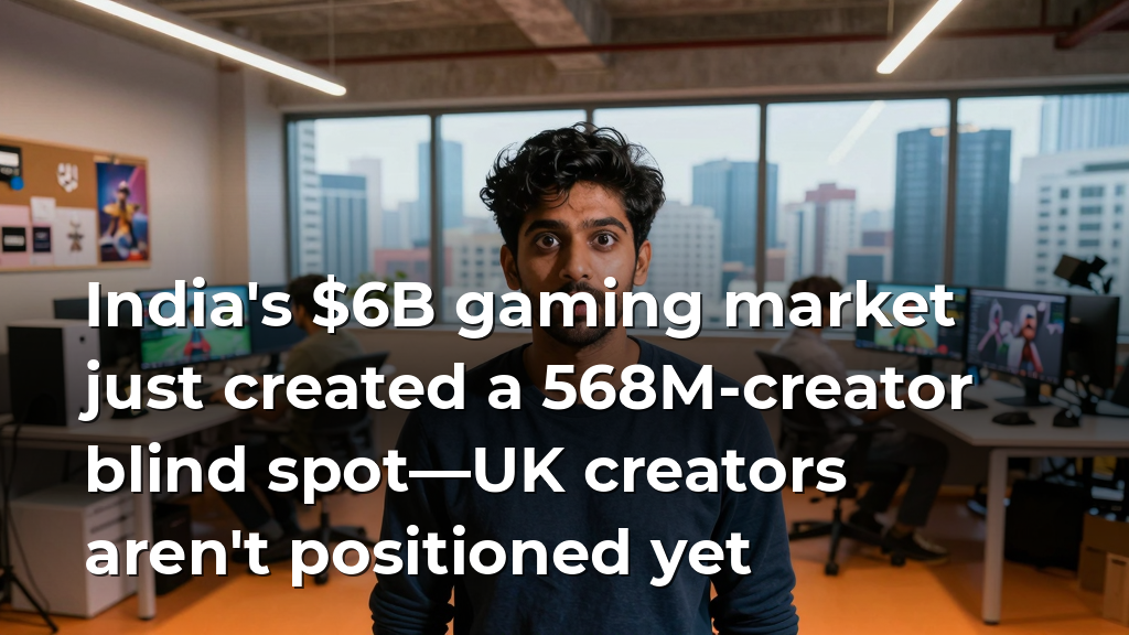 India's $6B gaming market just created a 568M-creator blind spot—UK creators aren't positioned yet