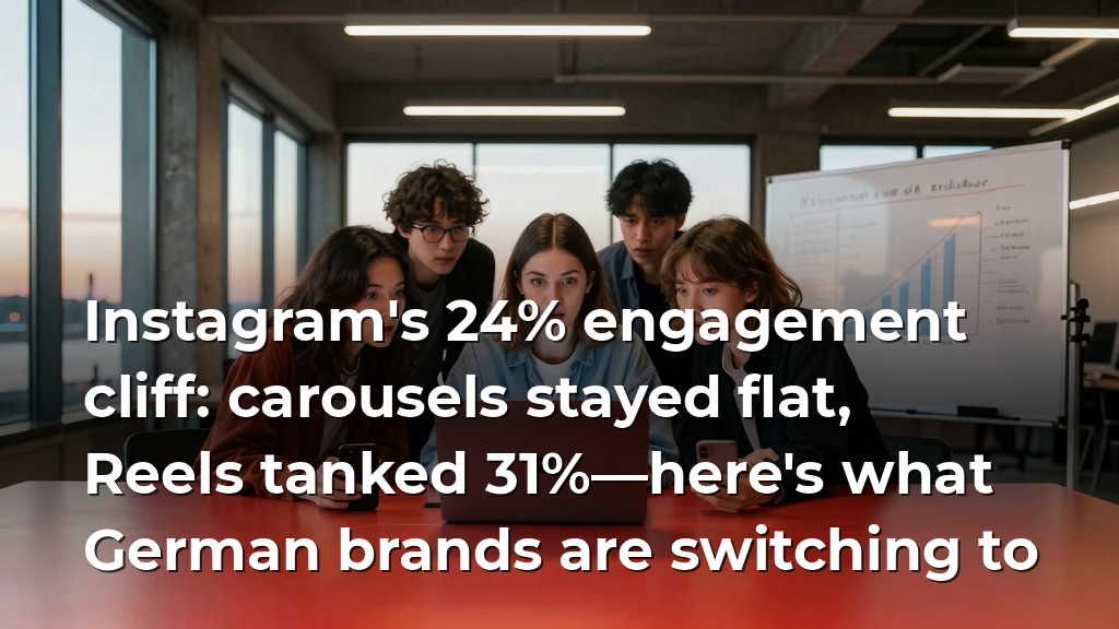 Instagram's 24% engagement cliff: carousels stayed flat, Reels tanked 31%—here's what German brands are switching to