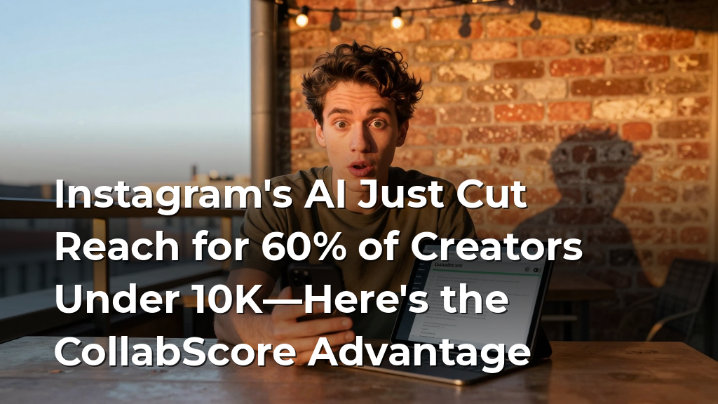 Instagram's AI Just Cut Reach for 60% of Creators Under 10K—Here's the CollabScore Advantage