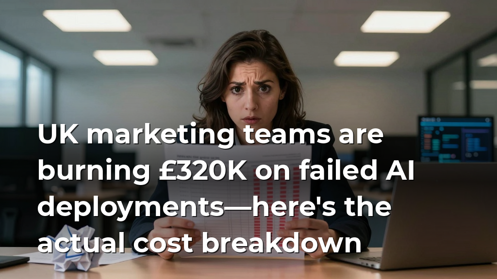 UK marketing teams are burning £320K on failed AI deployments—here's the actual cost breakdown