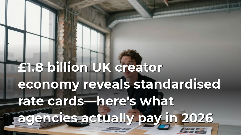 £1.8 billion UK creator economy reveals standardised rate cards—here's what agencies actually pay in 2026