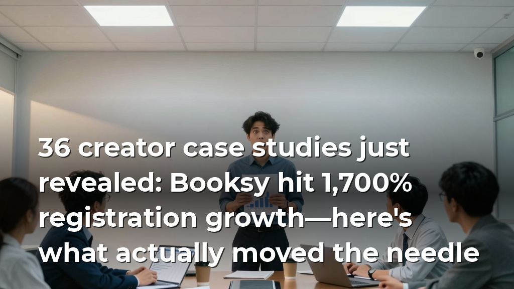 36 creator case studies just revealed: Booksy hit 1,700% registration growth—here's what actually moved the needle