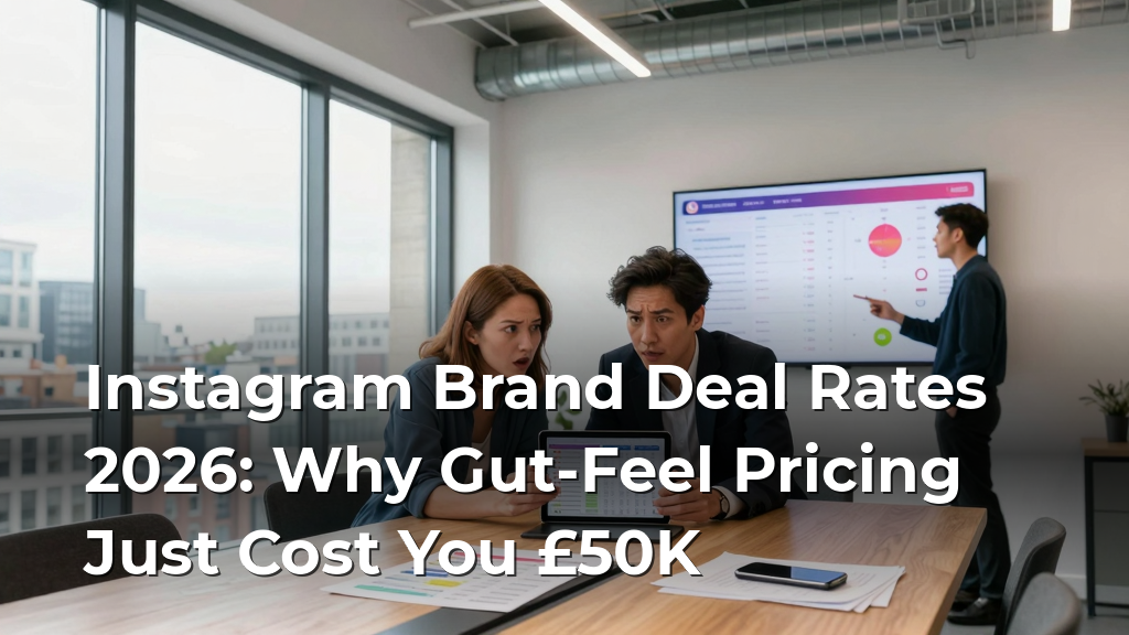 Instagram Brand Deal Rates 2026: Why Gut-Feel Pricing Just Cost You £50K