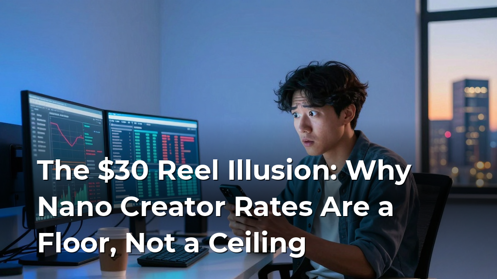 The $30 Reel Illusion: Why Nano Creator Rates Are a Floor, Not a Ceiling